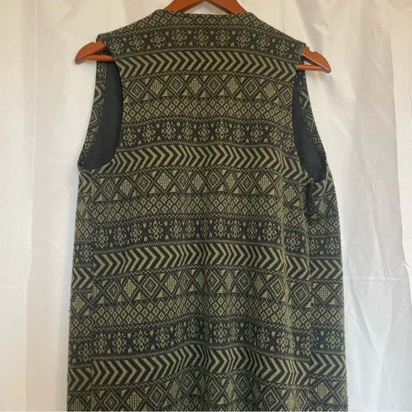 C Wonder Women’s Open Front Sleeveless Fringed Cardigan Kimono Geometric Pattern - Picture 12 of 13